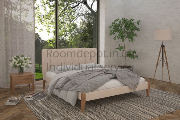Дерев'яне ліжко Лондон MebiGrand 140х190 см Горіх темний Горіх темний RD1033-16 фото