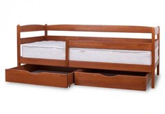Кровать Ева с ящиками и перегородкой Микс Мебель 70х140 см Орех темный Орех темный