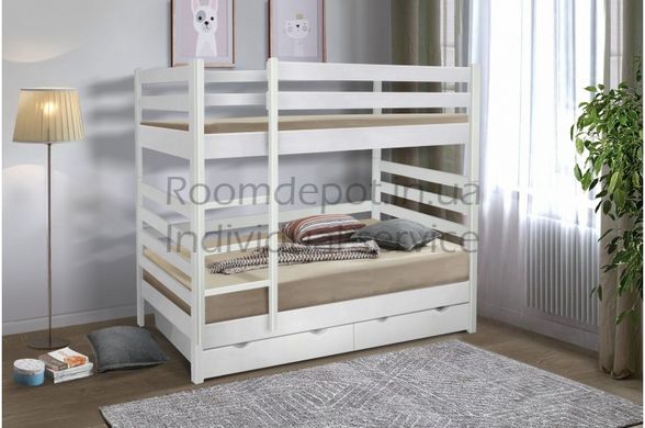 Ліжко двоярусне Засоня Мікс Меблі 90х200 см Білий Білий RD938-4 фото