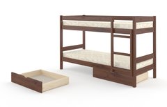 Двох'ярусне ліжко з ящиками Атланта міні Горіх темний Roz274 фото