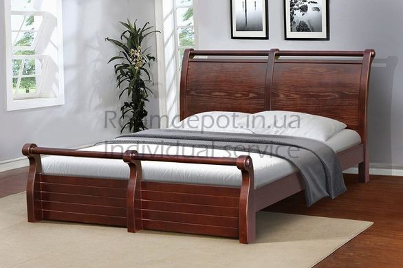Деревянная кровать Сицилия MebiGrand 160х200 см Орех темный Орех темный RD1460-9 фото