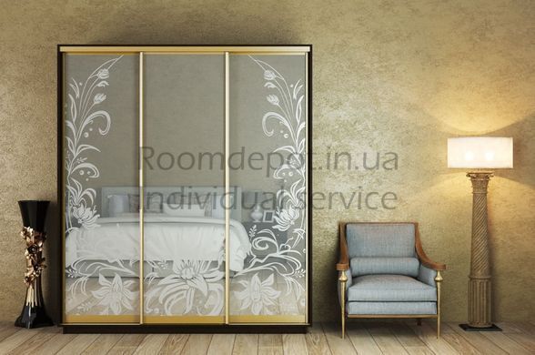 Шафа-купе тридверна 190x220x45 см Garant Дуб крафт золотой Дуб крафт золотий RD2176 фото