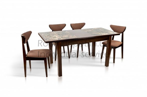 Стол обеденный Керамик Микс Мебель Орех темный Орех темный RD2214-2 фото
