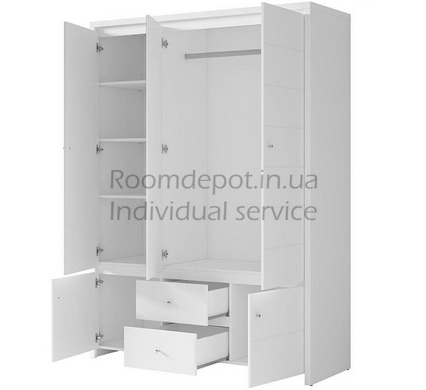 Шафа з дзеркалом Крістіна SZF5D2S(B) BRW Білий/Білий глянець Білий/Білий глянець RD2307 фото