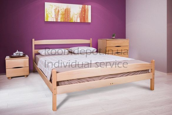 Ліжко односпальне Ликерія Мікс Меблі 80х200 см Горіх світлий Горіх світлий RD50-1 фото