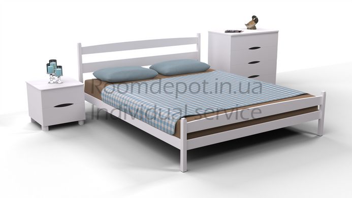 Ліжко односпальне Ликерія Мікс Меблі 80х200 см Горіх темний Горіх темний RD50 фото
