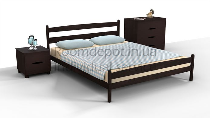 Ліжко односпальне Ликерія Мікс Меблі 80х200 см Горіх темний Горіх темний RD50 фото