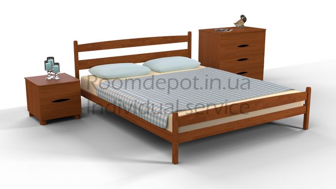 Кровать односпальная Ликерия Микс Мебель 80х200 см Орех темный Орех темный RD50 фото