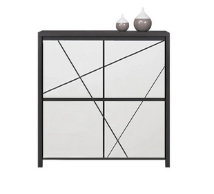 Шкафчик Каспіан KOM4D МДФ BRW Венге магія/Білий сніг Венге магія/Білий сніг RD1728 фото
