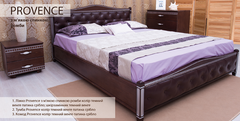 Кровать Прованс с патиной и фрезеровкой и мягкой спинкой ромбы Олимп 180х200 см Венге Венге RD349-33 фото