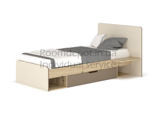 Ліжко Ламі Мебель Сервис 90х200 см Артісан/Латте/Шампань Артісан/Латте/Шампань RD1187 фото