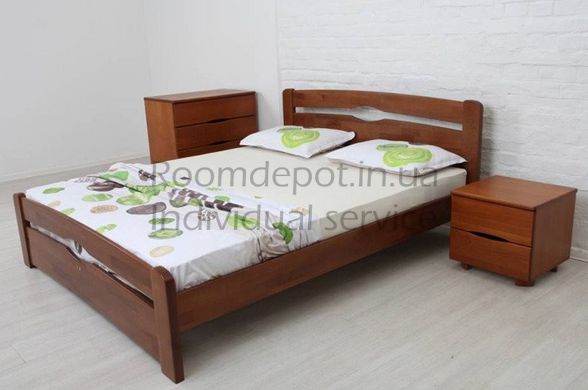 Ліжко двоспальне Кароліна Мікс Меблі 140х200 см Горіх світлий Горіх світлий RD46-1 фото