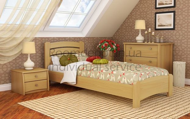 Односпальне ліжко Венеція Люкс Естелла 120х200 см Горіх світлий, Щит Горіх світлий RD1405-74 фото