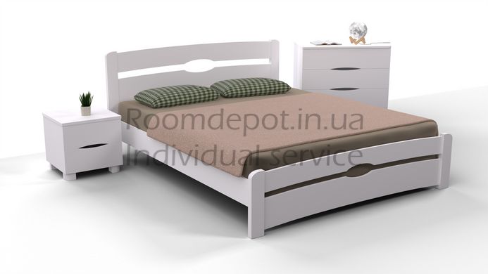 Кровать двуспальная Каролина Микс Мебель 180х200 см Орех темный Орех темный RD46-8 фото
