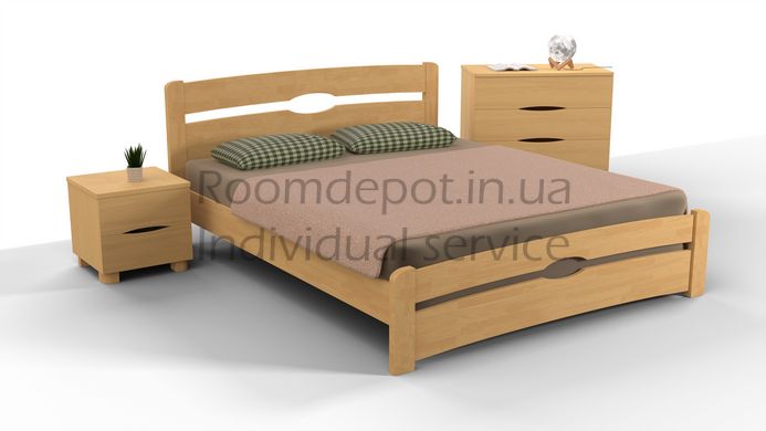Ліжко двоспальне Кароліна Мікс Меблі 140х200 см Горіх темний Горіх темний RD46 фото
