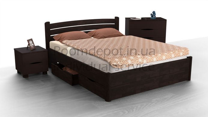 Ліжко підліткове з ящиками Софія Мікс Меблі 120х200 см Горіх темний Горіх темний RD40 фото