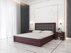 Кровать Мадрид 50 с ПМ с мягким изголовьем Вишня Roz1755 фото