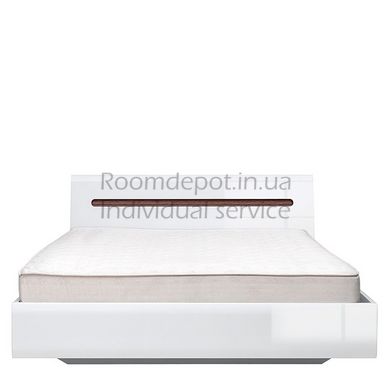 Ліжко Ацтека LOZ/160 BRW 160х200 см ДСП Німфеа альба/Білий глянець RD2016 фото