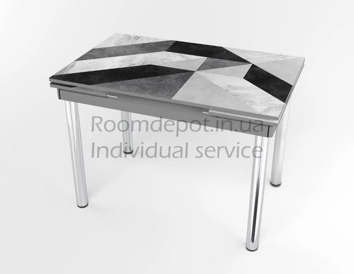 Стол обеденный Maxi-2 base Джем Серый Рисунок на столешнице 65x90 см Серый RD2839-3 фото