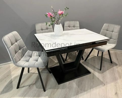 Стол обеденный раскладной со стульями Maxi V base Джем 70x110 см  RD9 фото