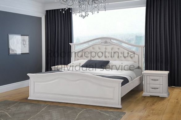 Кровать из ольхи Маргарита Микс Мебель 160х200 см Орех Орех RD15 фото