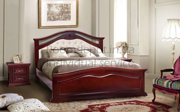 Кровать из ольхи Маргарита Микс Мебель 160х200 см Орех Орех RD15 фото