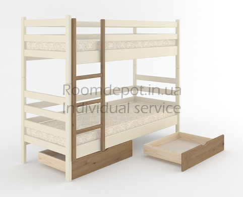 Двох'ярусне ліжко Соня MebiGrand 90х190 см Вільха Вільха RD1459-19 фото