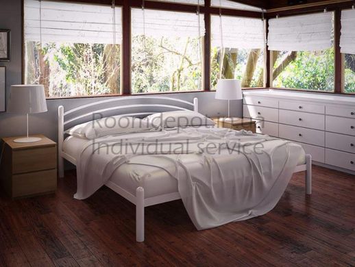 Кровать металлическая Глория Метакам 140х190 см Белый 38 мм Белый RD1711-18 фото