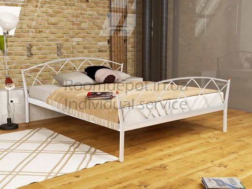 Ліжко Жасмин Елеганс 2 Метакам 140х190 см Білий Білий RD1454-20 фото