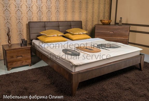 Ліжко з оббивкою Делі Олімп 140х200 см Венге Венге RD1485-6 фото