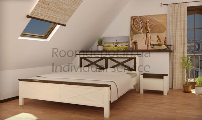 Ліжко дерев'яне Нормандія Мікс Меблі 140х200 см  RD841-2 фото