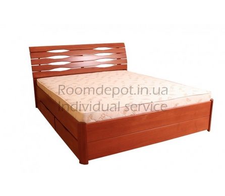 Кровать с ящиками Мария Люкс Микс Мебель 140х200 см Орех темный Орех темный