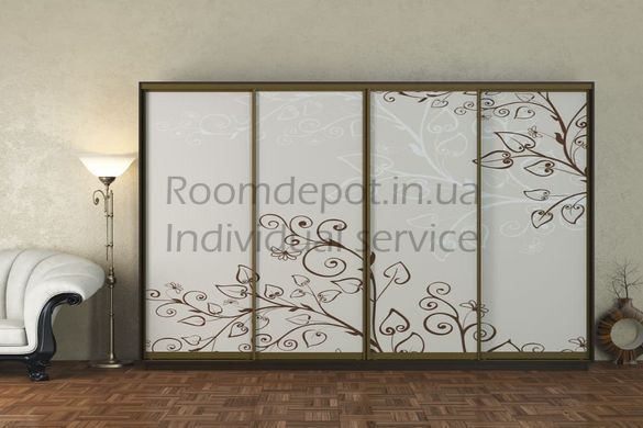 Шкаф-купе четырехдверный 340x220x45 см Garant Дуб крафт золотой Дуб крафт золотой RD1353 фото