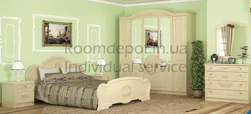 Кровать Барокко Мебель Сервис 160х200 см Вишня портофино Вишня портофино RD2481 фото
