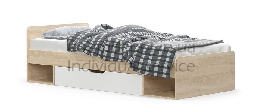 Ліжко Тіпс Мебель Сервис 90х200 см Дуб самоа/Білий Дуб самоа/Білий RD2404 фото