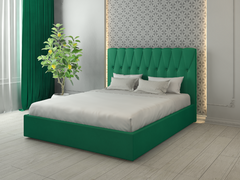 Кровать Лисабон мягкая с ПМ Зеленый Roz2778 фото