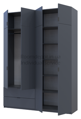 Шкаф в спальню Лукас 180 Doros Графит 80736288 Графит RD3336 фото