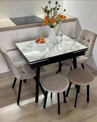 Стол обеденный раскладной Slim Джем Черный 65x90 см Черный RD2104 фото