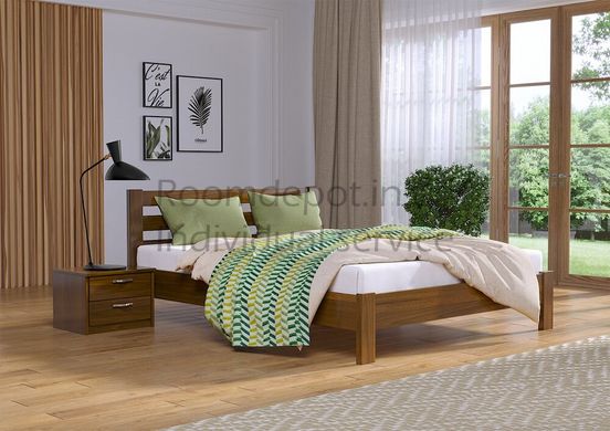 Дерев'яне ліжко Рената Люкс Естелла 80х200 см Бук натуральний, Щит Бук натуральний RD1746-9 фото