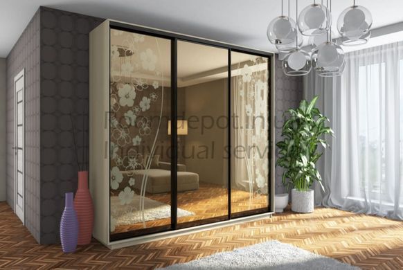 Шкаф-купе трехдверный 250x220x45 см Garant Дуб крафт золотой Дуб крафт золотой RD2235 фото
