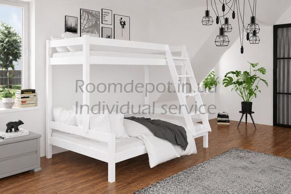 Двухъярусная кровать Атланта MebiGrand 120х80х200 см Орех темный Орех темный RD1040 фото