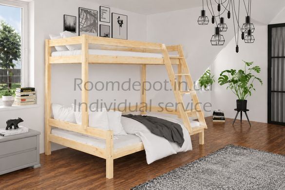 Двухъярусная кровать Атланта MebiGrand 120х80х200 см Орех темный Орех темный RD1040 фото