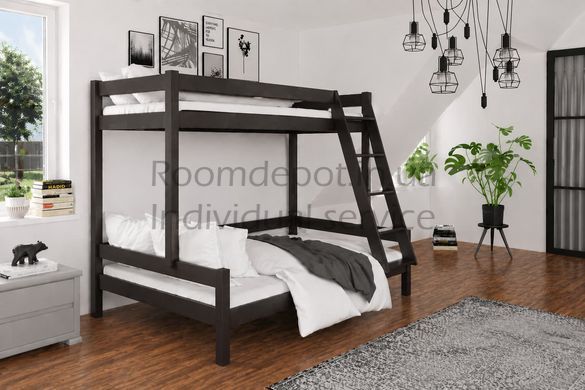 Двухъярусная кровать Атланта MebiGrand 120х80х200 см Орех темный Орех темный RD1040 фото