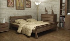 Кровать деревянная Верона Орех темный