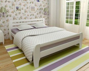 Деревянная кровать Милан MebiGrand 140х200 см Орех темный Орех темный RD1419-8 фото