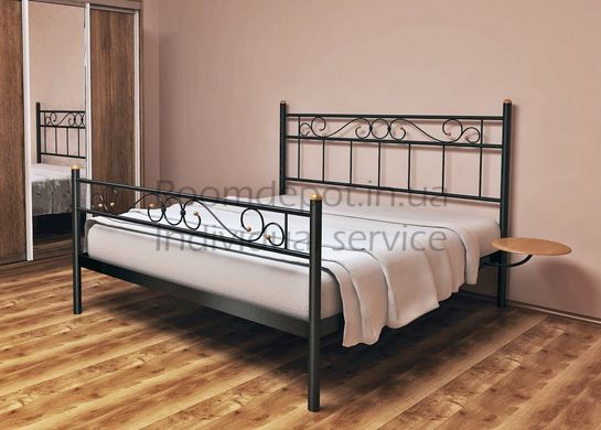 Ліжко Есмеральда 2 Метакам 140х200 см Чорний матовий Чорний матовий RD80-11 фото