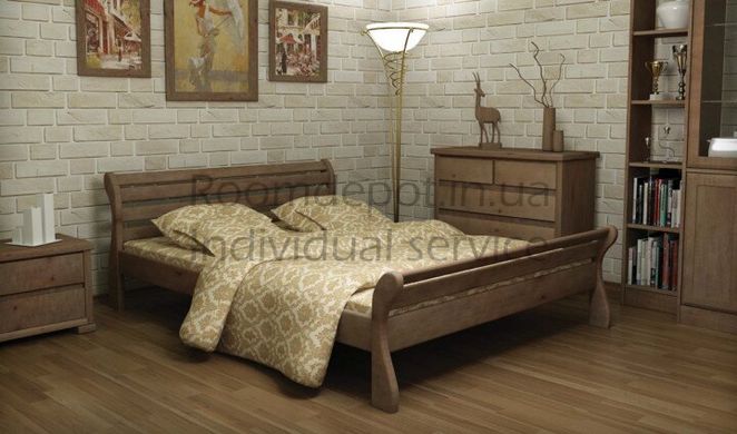 Ліжко дерев'яне Верона Горіх темний Roz1420 фото