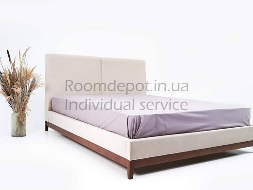Ліжко Кальярі з м'яким узголів'ям ЛЕВ 160х190 см Категорія тканини 1  RD2863-7 фото