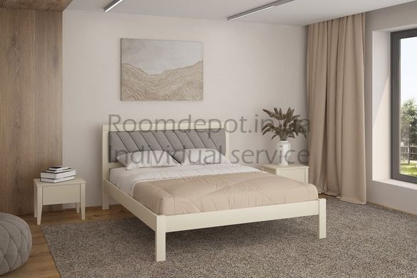 Кровать с мякой спинкой Пекин 140 х 200 см Орех темный MebiGrand Орех темный RD2505-48 фото