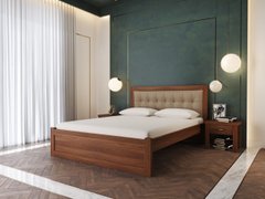 Ліжко Мадрид з м'яким узголів'ям 50 Горіх Roz1750 фото